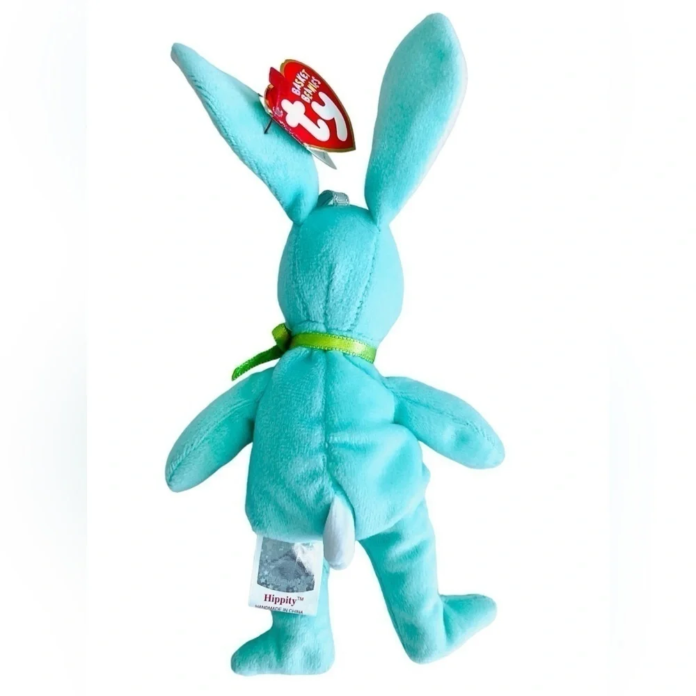 TY Beanie Baby Hippity Mint Green Bunny NWT Easter Plush